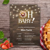 Rustic Oh Baby Cutie Pie Baby shower Kaart