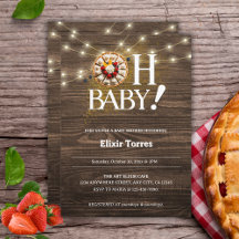 Rustic Oh Baby Cutie Pie Baby shower