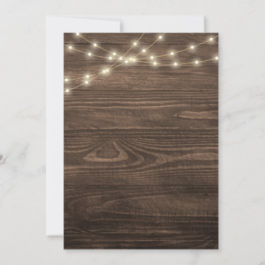 Rustic Oh Baby Cutie Pie Baby shower Kaart (Achterkant)