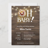 Rustic Oh Baby Cutie Pie Baby shower Kaart (Voorkant)