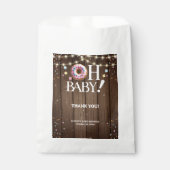 Rustic Oh Baby Donut & Sprinkle Kawaii Baby shower Bedankzakje (Voorkant)
