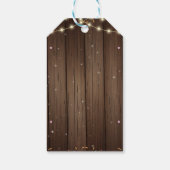 Rustic Oh Baby Donut & Sprinkle Kawaii Baby shower Cadeaulabel (Achterkant)