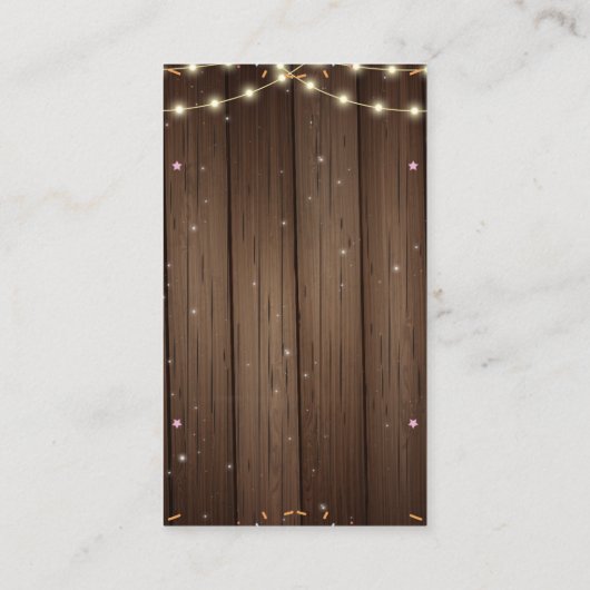 Rustic Oh Baby Donut & Sprinkle Kawaii Baby shower Informatiekaartje (Achterkant)