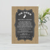 Rustic Oh Deer Buck Baby Sprinkle Kaart (Staand voorkant)