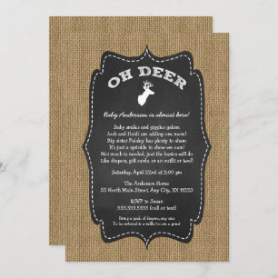 Rustic Oh Deer Buck Baby Sprinkle Kaart