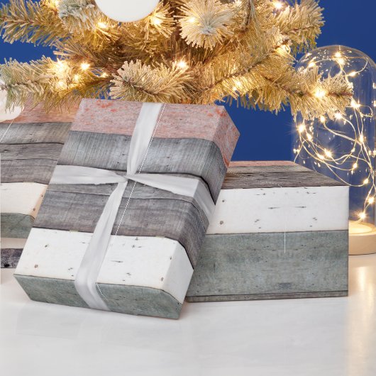 Rustic Old Barn Wood Cadeaupapier (Feestdagen)