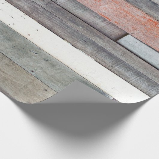 Rustic Old Barn Wood Cadeaupapier (Hoek)