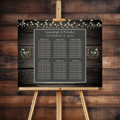 Rustic Old Barn Wood Wedding Seding Chart Poster