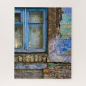 Rustic Old Brick Wood House Window Legpuzzel (Verticaal)