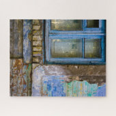 Rustic Old Brick Wood House Window Legpuzzel (Horizontaal)