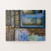 Rustic Old Brick Wood House Window Legpuzzel (Horizontaal)