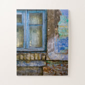 Rustic Old Brick Wood House Window Legpuzzel (Verticaal)