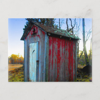 Rustic Old Junk Yard Outhouse Briefkaart