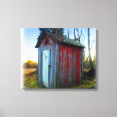 Rustic Old Junk Yard Outhouse Canvas Afdruk (Voorkant)