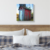 Rustic Old Junk Yard Outhouse Canvas Afdruk (Insitu (Slaapkamer))