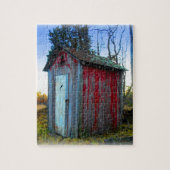 Rustic Old Junk Yard Outhouse Legpuzzel (Verticaal)