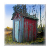 Rustic Old Junk Yard Outhouse Tegeltje (Voorkant)