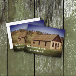 Rustic Old Shack Funny Moving Announding Briefkaart