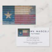 Rustic Old Texas Lone Star Flag aanpasbaar Visitekaartje (Voorkant / Achterkant)