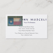 Rustic Old Texas Lone Star Flag aanpasbaar Visitekaartje (Achterkant)