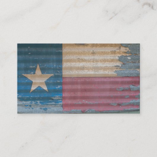 Rustic Old Texas Lone Star Flag aanpasbaar Visitekaartje (Voorkant)