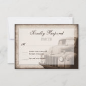 Rustic Old Truck Country Wedding RSVP Card (Voorkant)