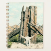 Rustic Old West watercolor art; Desert planner (Voorkant)