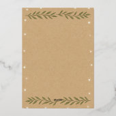 Rustic Olijfgroene Trouw Uitnodiging met Touw (Achterkant)