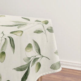 Rustic Olive Branch Mediterranean Pattern Tafelkleed