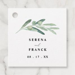 Rustic Olive Branch Wedding Bedankjes Labels
