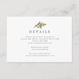 Rustic Olive Branch Wedding Enclosure Card Informatiekaartje