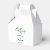 Rustic Olive Branch Wedding Favor Box Bedankdoosjes (Voorkant Zijde)