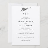 Rustic Olive Branch Wedding Invitation Kaart (Voorkant)