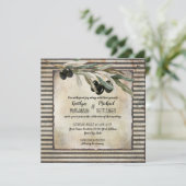 Rustic Olive Leaf WreatWaterverf Boerderij Vintage Kaart (Staand voorkant)