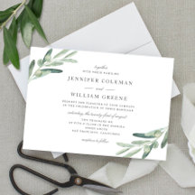 Rustic Olive Tree Watercolor Botanicals Wedding