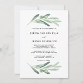 Rustic Olive Wedding Kaart (Voorkant)