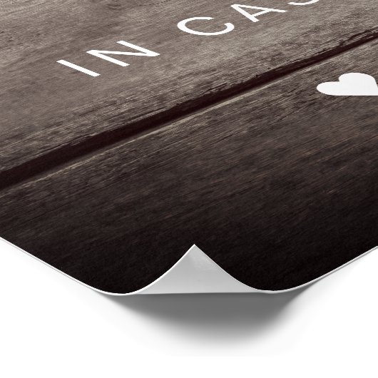 Rustic om een huwelijksbord te hebben en te houden poster (Hoek)