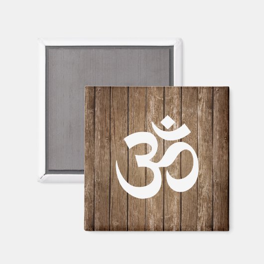 Rustic Om Symbol Magnet (Voorkant / Achterkant)