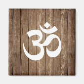 Rustic Om Symbol Magnet (Voorkant)