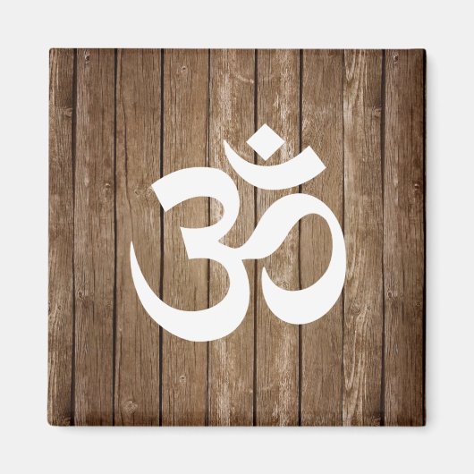 Rustic Om Symbol Magnet (Voorkant)