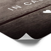 Rustic 'Om te hebben en te houden' trouwbord Poster (Hoek)