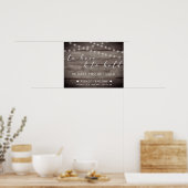 Rustic 'Om te hebben en te houden' trouwbord Poster (Keuken)