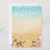 Rustic Ombre Beach Heart Shore Wedding Kaart (Achterkant)