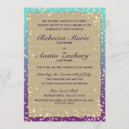 Rustic Ombre' Sparkle Wedding Kaart