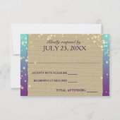 Rustic Ombre' Sparkle Wedding Reactie RSVP Kaartje (Voorkant)
