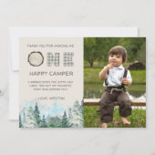 Rustic One Happy Camper bedankt kaarten (Voorkant)