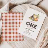 Rustic One Happy Camper Birthday Kaart