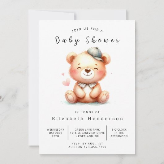 Rustic Online Beer Baby shower Kaart (Voorkant)