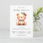 Rustic Online Beer Baby shower Kaart (Staand voorkant)