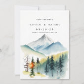 Rustic Online Mountain Save The Date (Voorkant)